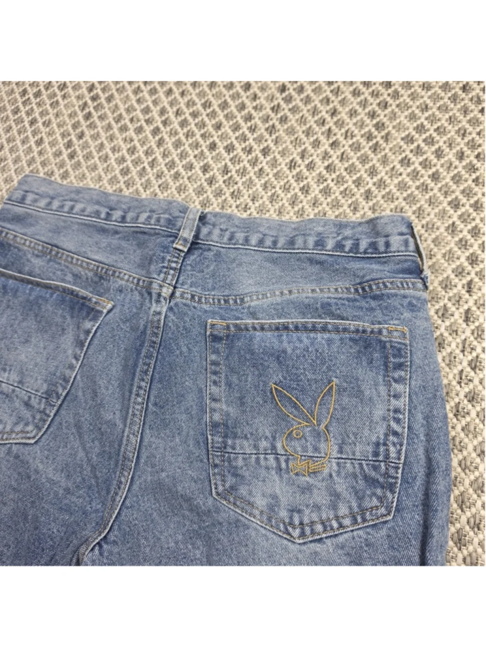 Playboy x PacSun Embroidered Slim Jeans Men’s 32x32 Blue Denim Bunny Logo Y2K